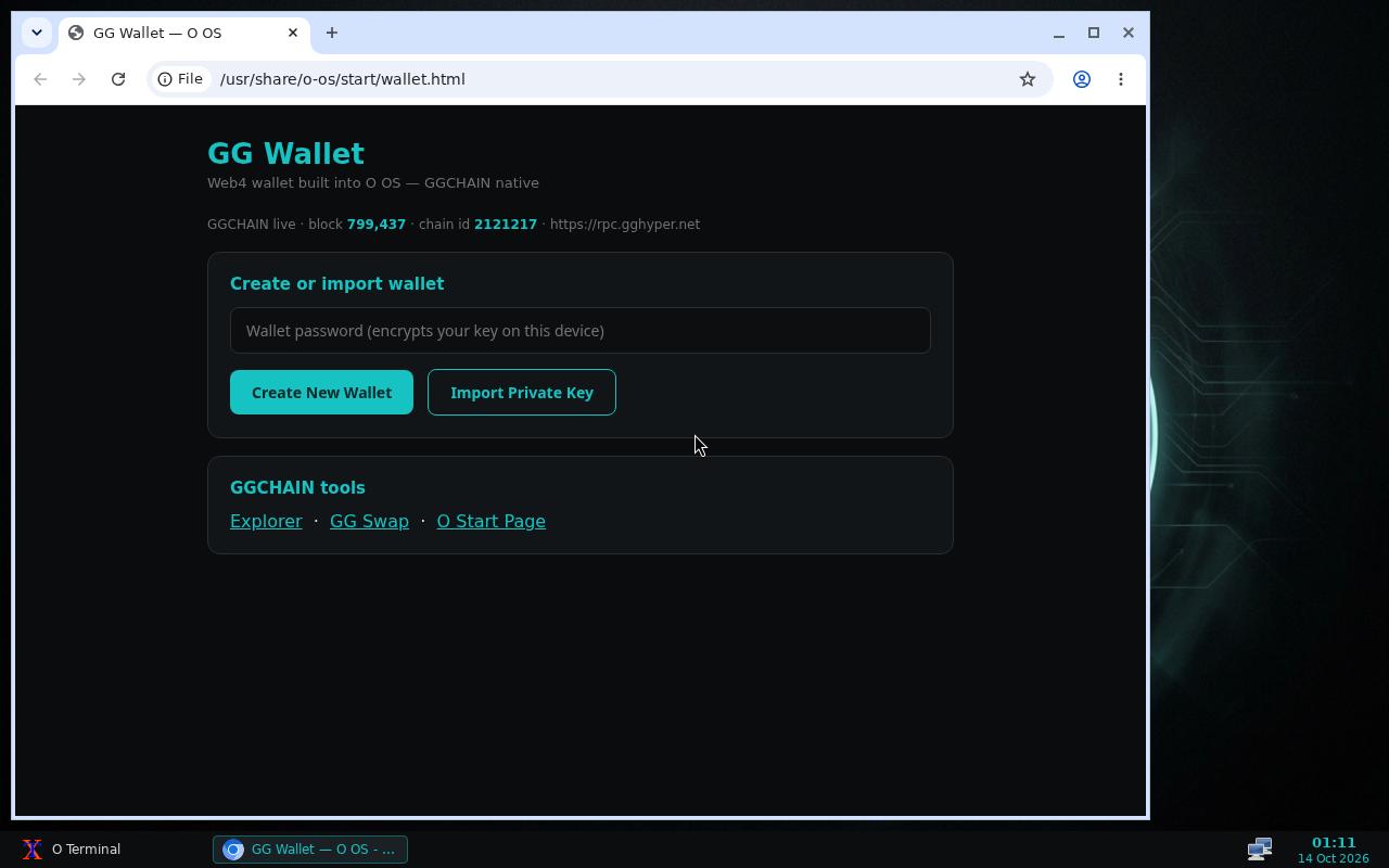 GG Wallet in O OS screenshot